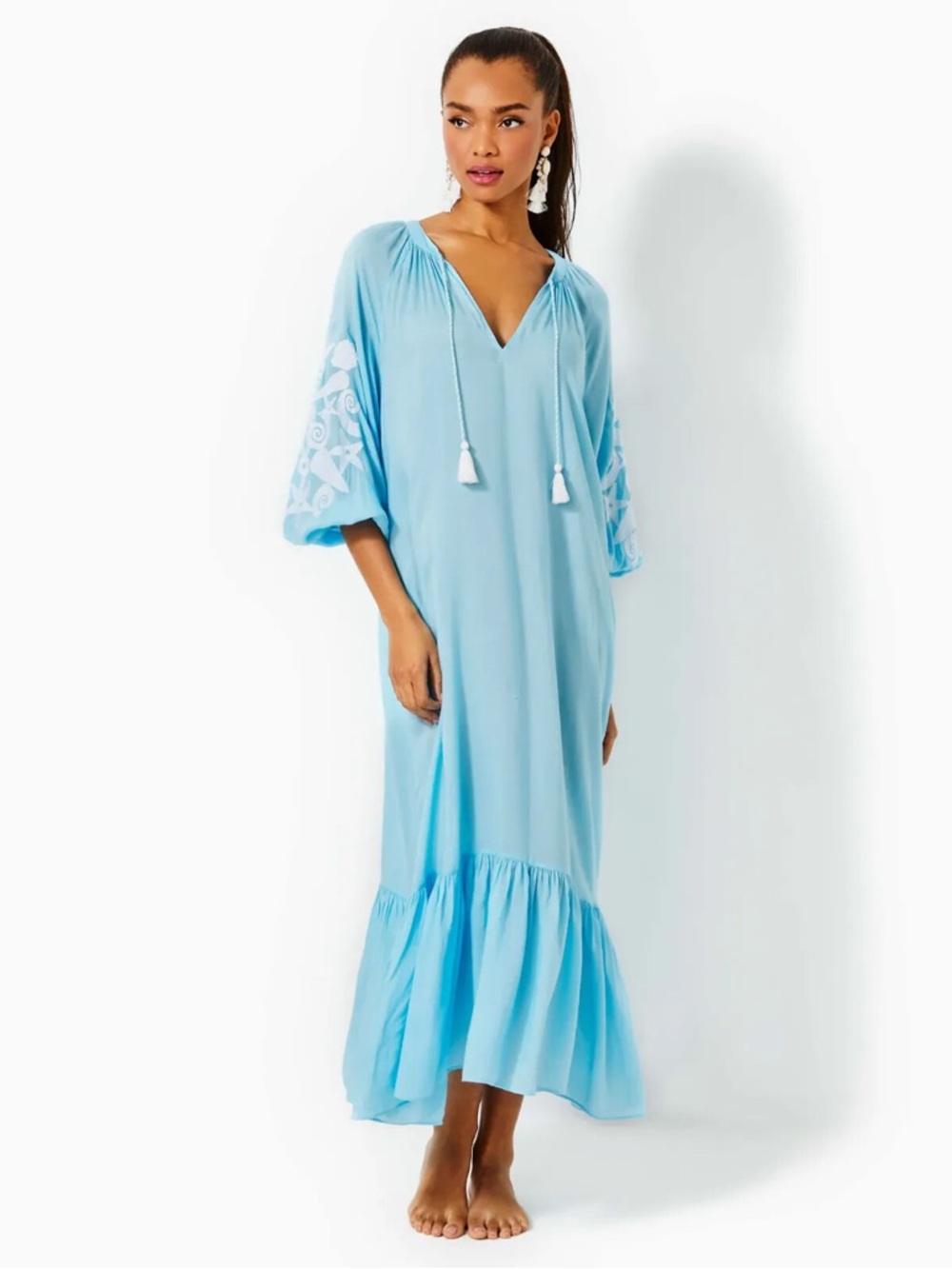 Lilly Pulitzer Cherie caftan Light Blue Cover-Up